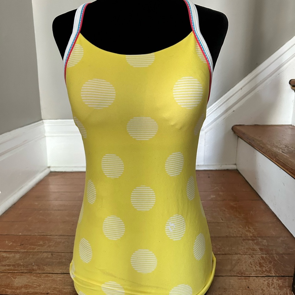 Rare/Vintage Lululemon athletica Yellow Polka Dot Tank Top!!!